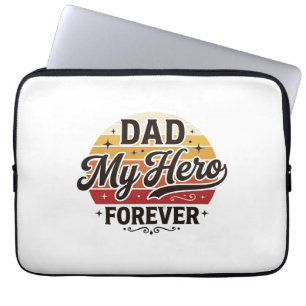 Capa Para Notebook Pai Meu Herói Para Sempre Camisa Retro Vintage Des