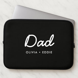 Capa Para Notebook Pai moderno Kids Names Script Dia de os pais Bla