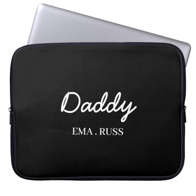 Capa Para Notebook Pai Moderno Nomes dos Filhos Script do Dia dos Pai (Frente)
