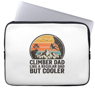 Capa Para Notebook Pai Montanhista Vintage Pôr do Sol Camiseta Divert