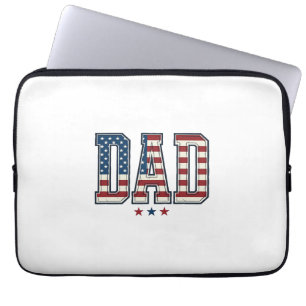 Capa Para Notebook Pai Patriota Bandeira Americana Design Vetorial Vi