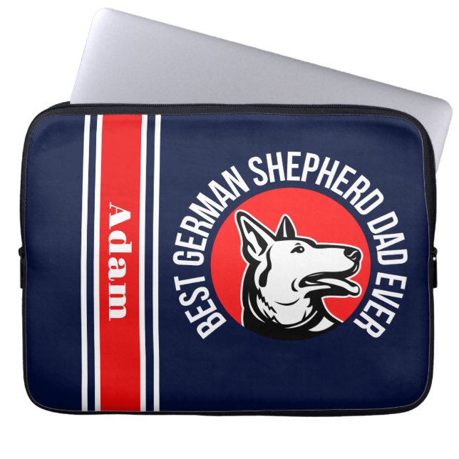 Capa Para Notebook Pai personalizado de melhor German shepherd nunca (Frente)