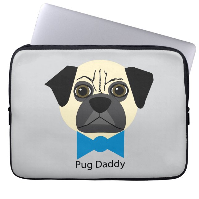 Capa Para Notebook Pai Pug (Frente)