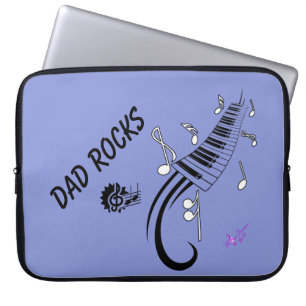 Capa Para Notebook "Pai Rocks" Music & Keys Laptop Case 15"
