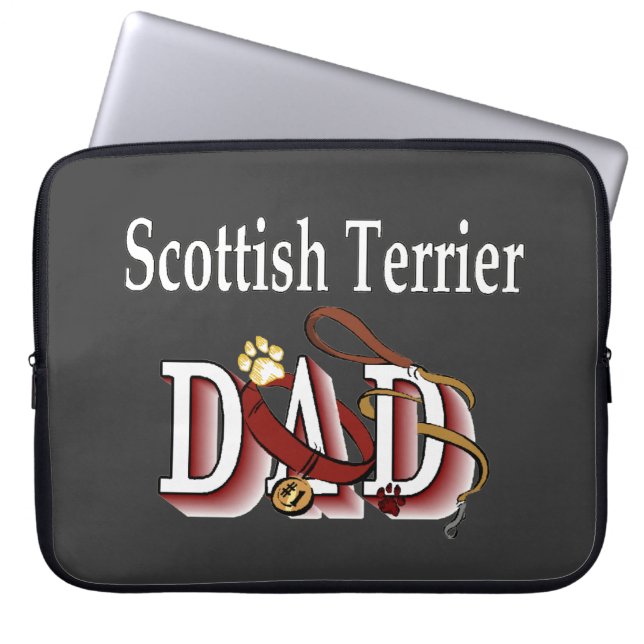 Capa Para Notebook Pai Terrier escocês (Frente)