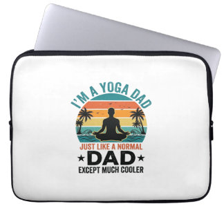 Capa Para Notebook Pai Yoga Vintage Pôr do Sol Engraçado Camisa Pai D