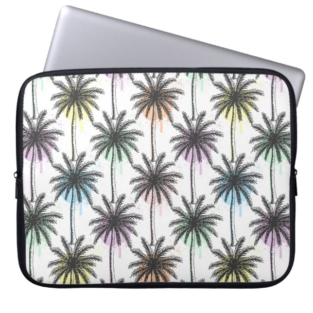 Capa Para Notebook Paint Drop Palm Tree Patterno (Frente)