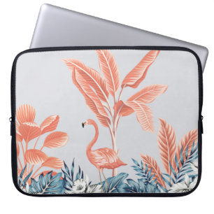 Capa Para Notebook Paisagem botânica tropical, palma cor-de-rosa