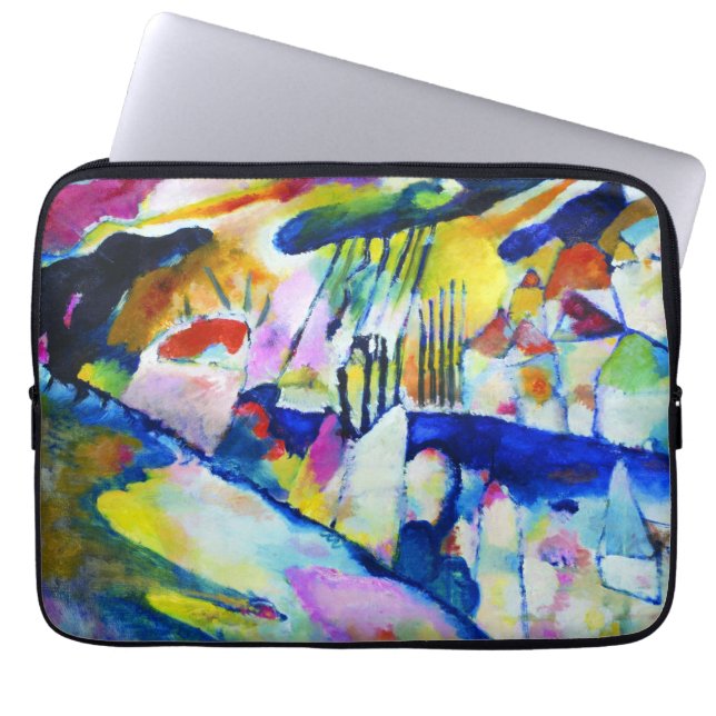 Capa Para Notebook Paisagem com Chuva por Wassily Kandinsky (Frente)