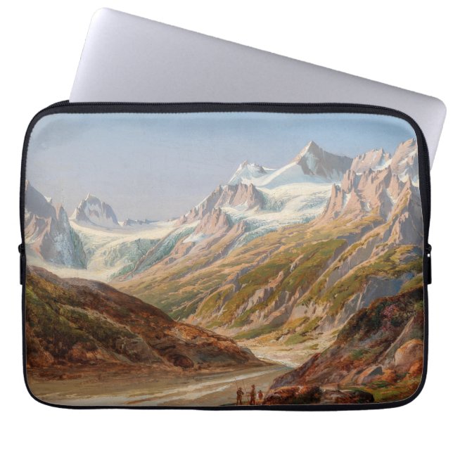 Capa Para Notebook Paisagem da Montanha Silvretta - Ignaz Dorn (Frente)