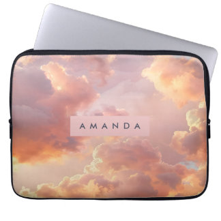 Capa Para Notebook Paisagem de Nuvens da Hora Dourada Personalizada P