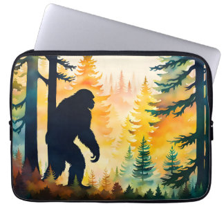 Capa Para Notebook Paisagem de Outono Sasquatch Pôr do Sol