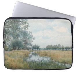 Capa Para Notebook Paisagem fluvial perto de Ruas. Ives, Huntingdonsh