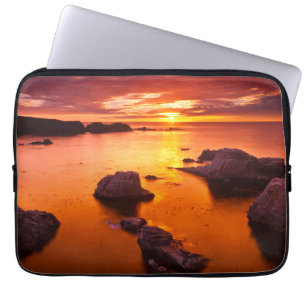 Capa Para Notebook Paisagem marítima laranja, pôr do sol, Califórnia
