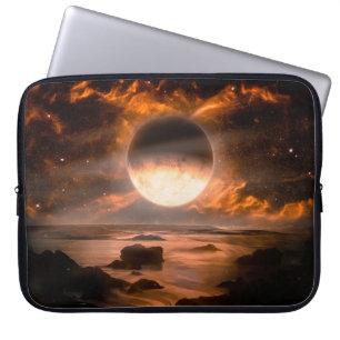 Capa Para Notebook Paisagem no planeta de alienígenas de fantasia com