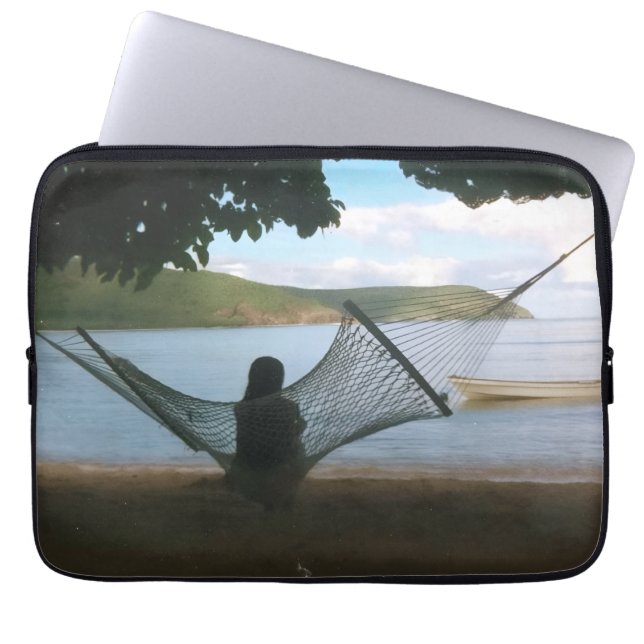Capa Para Notebook Paisagem Sonhadora da Praia de Fiji (Frente)
