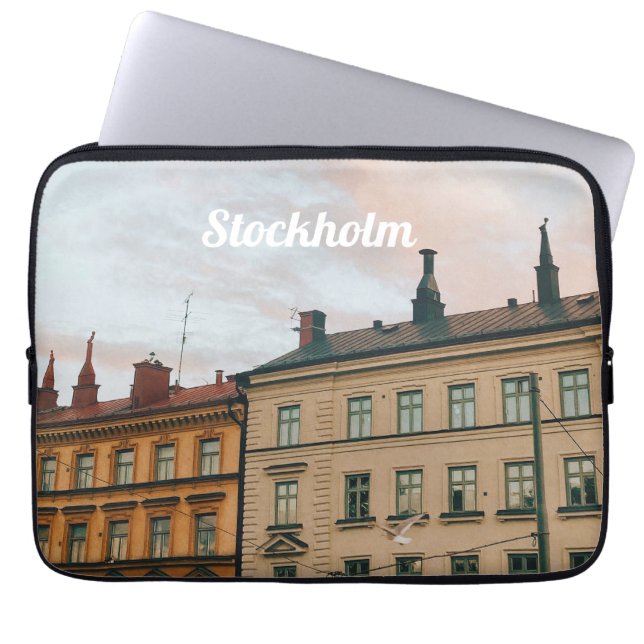 Capa Para Notebook Paisagem Urbana de Södermalm em Estocolmo (Frente)