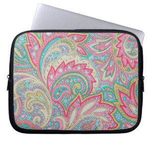 Capa Para Notebook Paisley cor-de-rosa