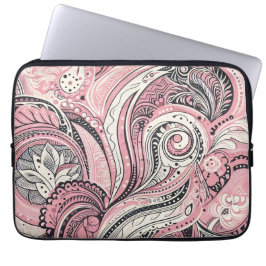 Capa Para Notebook Paisley Rosa, O Home Studio