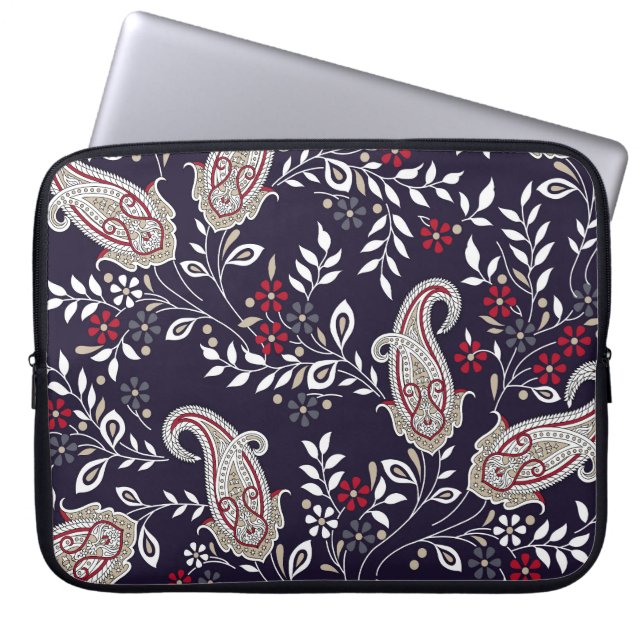 Capa Para Notebook Paisley tradicional indiano, padrão perfeito. (Frente)