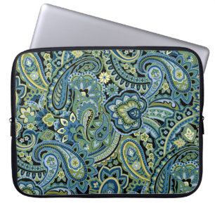 Capa Para Notebook Paisley Verde Floresta