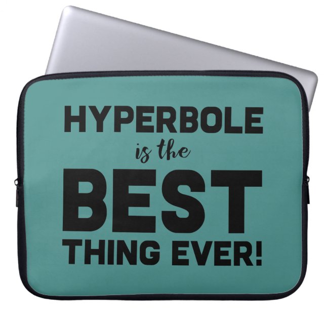 Capa Para Notebook Palavra Engraçada Hyperbole é o melhor nerd Geeky (Frente)