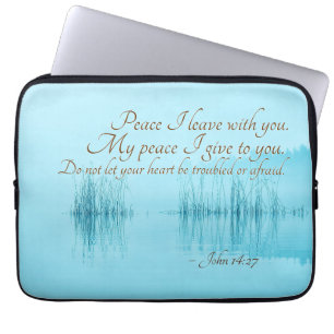 Capa Para Notebook Palavras de Jesus do 14:27 de John, "paz que eu