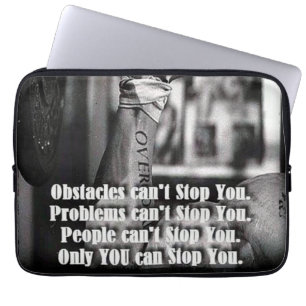 Capa Para Notebook Palavras Motivacionais - Obstáculos não podem impe