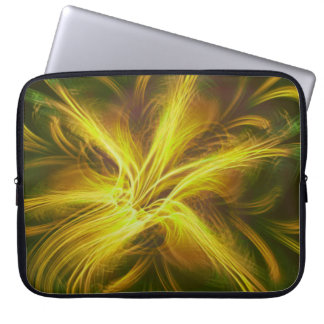 Capa Para Notebook Paleta Amarela da Flor Fractal do eletrônicos Bag