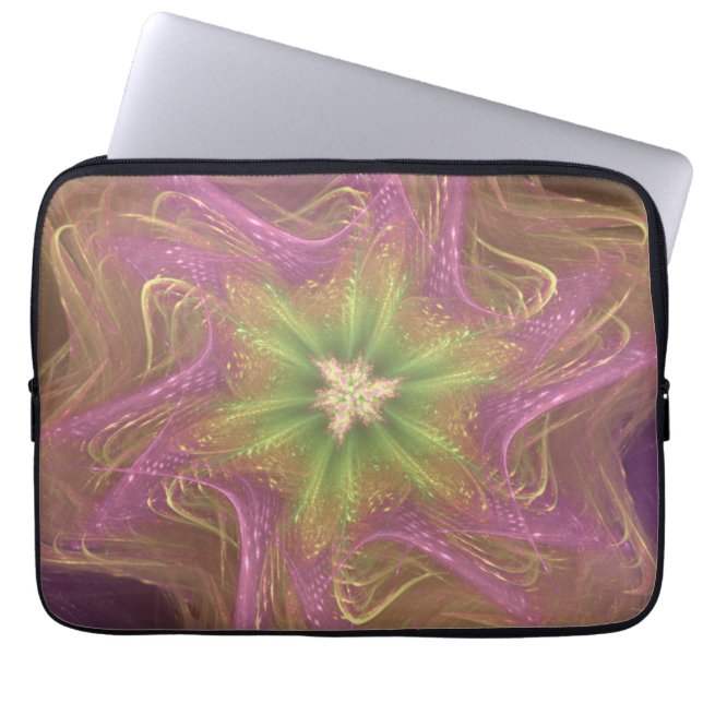 Capa Para Notebook Paleta Roxa Fractal de eletrônicos Bag (Frente)