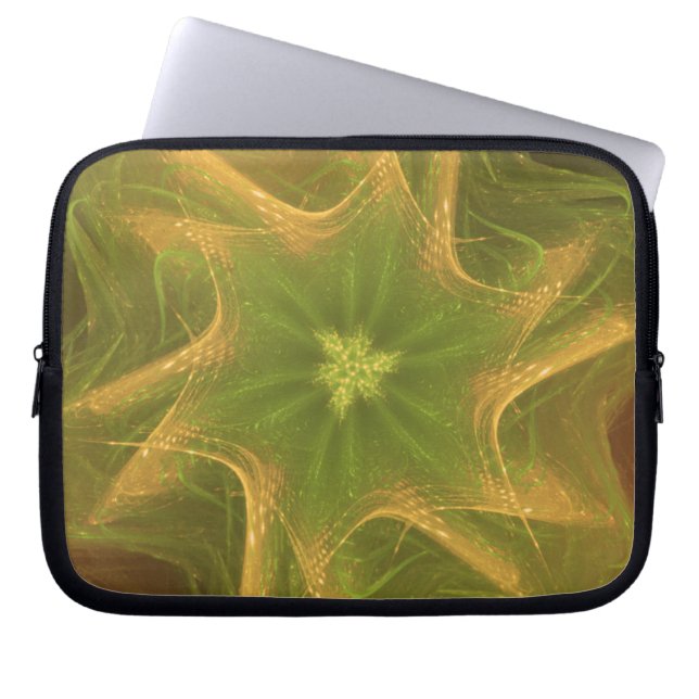 Capa Para Notebook Paleta Verde Fractal de eletrônicos Bag (Frente)
