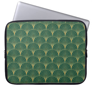 Capa Para Notebook Palm verde Folha Art Deco