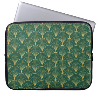Capa Para Notebook Palm verde Folha Art Deco