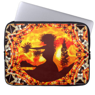 Capa Para Notebook Palmas de Hula Sunset Havaiano