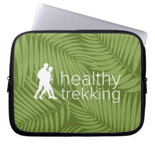 Capa Para Notebook Palmas verdes de trekking saudáveis Conjunto molha