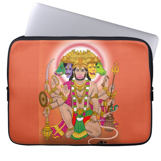 Capa Para Notebook Panchmukhi Hanuman Laptop Cover  (Frente)