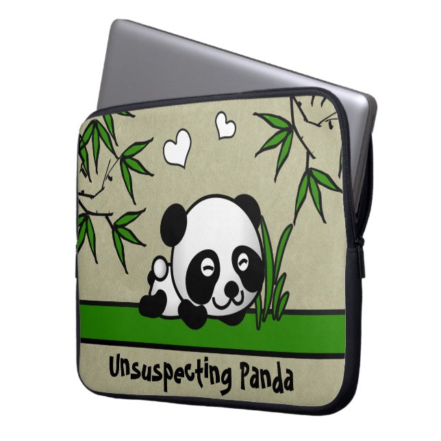 Capa Para Notebook Panda confiante (Frente Esquerda)