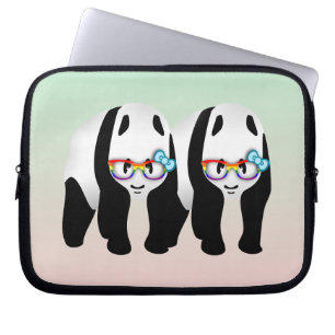Capa Para Notebook Pandas do Hipster orgulho gay