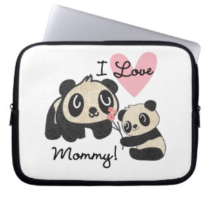 Capa Para Notebook Pandas eu amo mamães