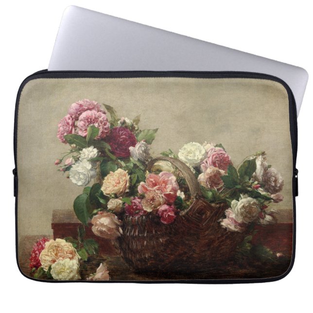 Capa Para Notebook Panier de Rosas - Henri Fantin-Latour (Frente)