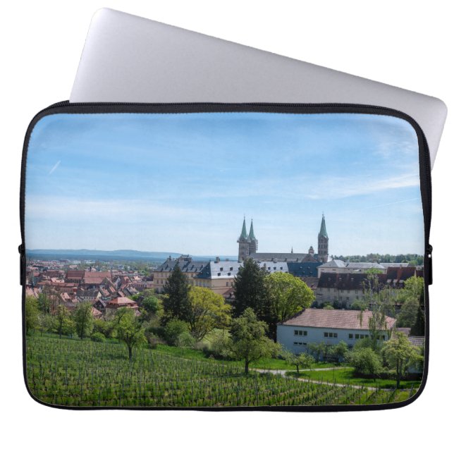 Capa Para Notebook Panorama da antiga cidade histórica de Bamberg, Al (Frente)