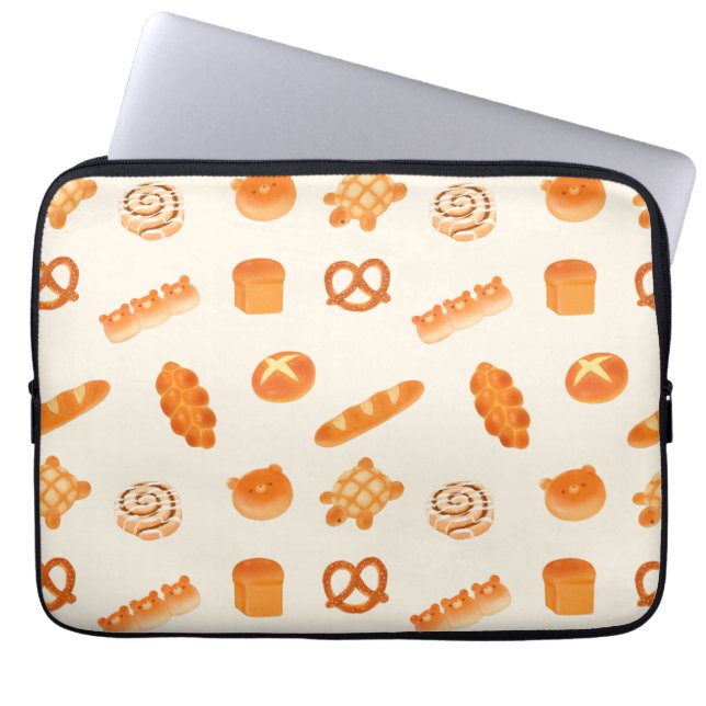 Capa Para Notebook Pão de Variedade de Padaria Fofa Snack Japonês (Frente)