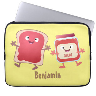 Capa Para Notebook Pão engraçado e personagens de desenho animados de