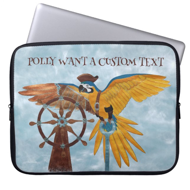 Capa Para Notebook Papagaio Pirata (Frente)