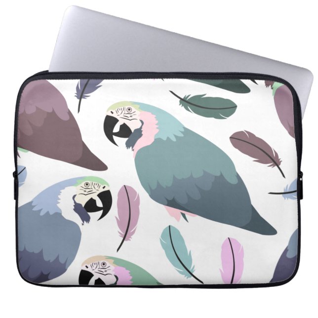 Capa Para Notebook Papagaios Modernos Padrão Tropical (Frente)
