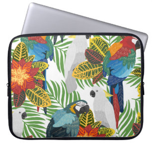 Capa Para Notebook Papagaios tropicais, padrão perfeito de vintage.