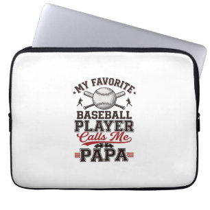 Capa Para Notebook Papai Beisebol Desenho Vetorial de Gravação Vintag