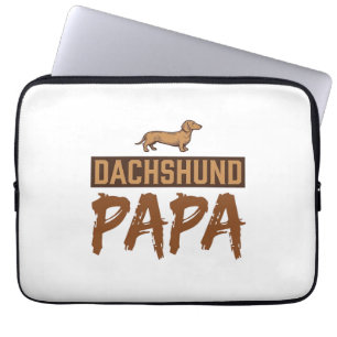 Capa Para Notebook Papai Dachshund Gravação Vintage Design de Papai C