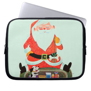 Capa Para Notebook Papai noel com trem