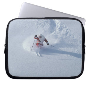 Capa Para Notebook Papai Noel esquiando no Snowbird Ski Resort, Wasat